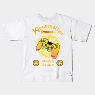 Kindergarten Press Start - Game Controller White Kids T-Shirt